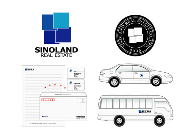 新蓝置业标识VI六