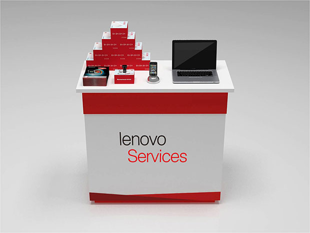联想专柜设计环境导视三